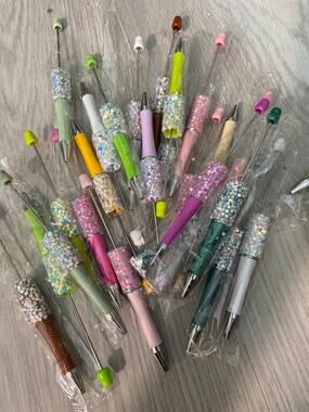 10 piece beadable star glitter pens assorted colors